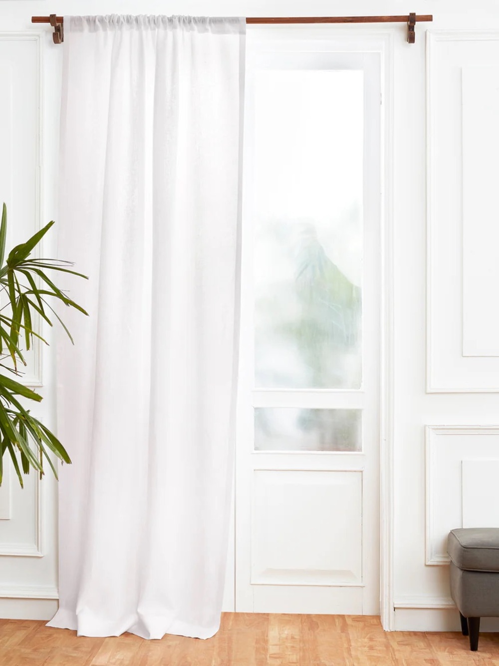 1 Panel Solino Home 100% Linen Sheer Curtain 95"x46"